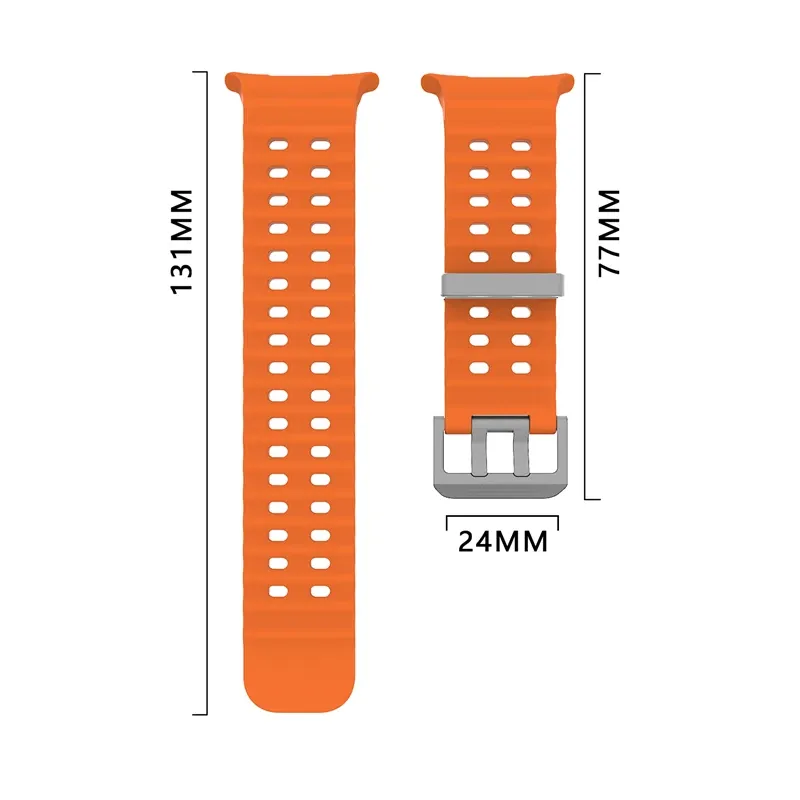 Bracelet sport silicone marin pour Samsung Galaxy Watch Ultra