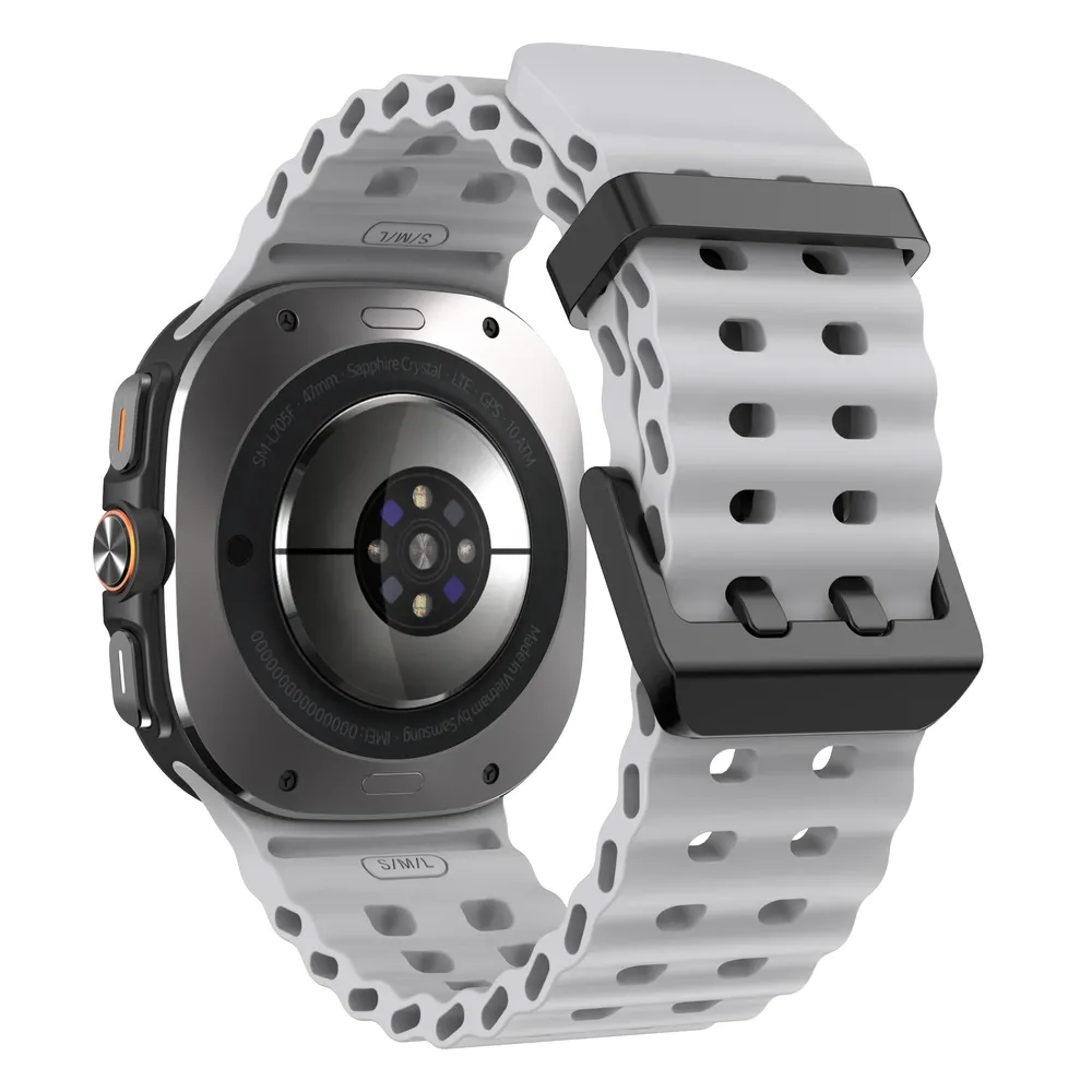 Bracelet sport silicone marin pour Samsung Galaxy Watch Ultra