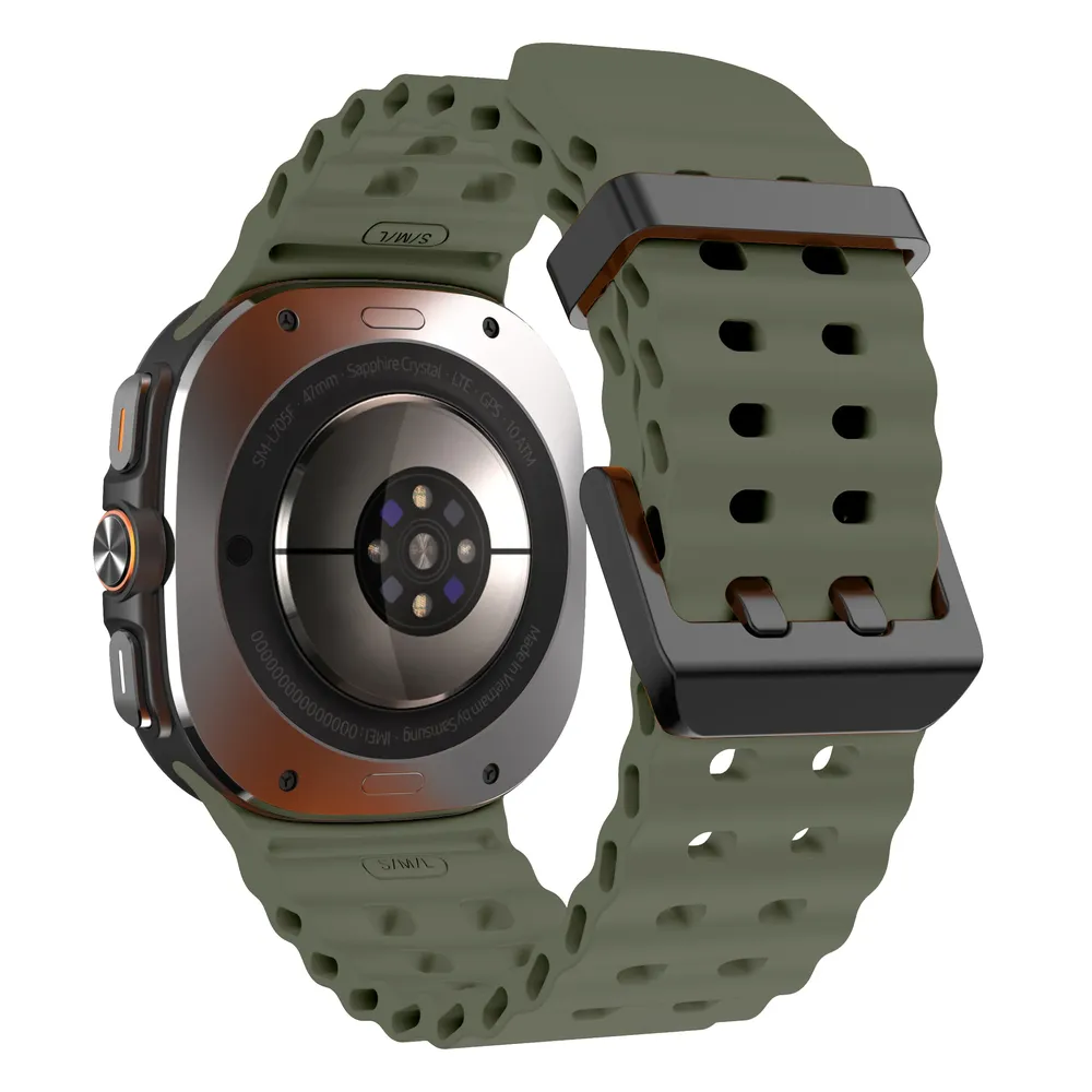 Bracelet sport silicone marin pour Samsung Galaxy Watch Ultra