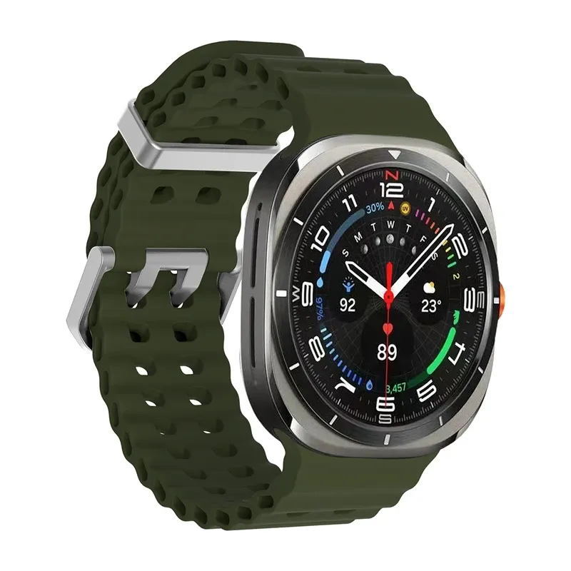 Bracelet sport silicone marin pour Samsung Galaxy Watch Ultra