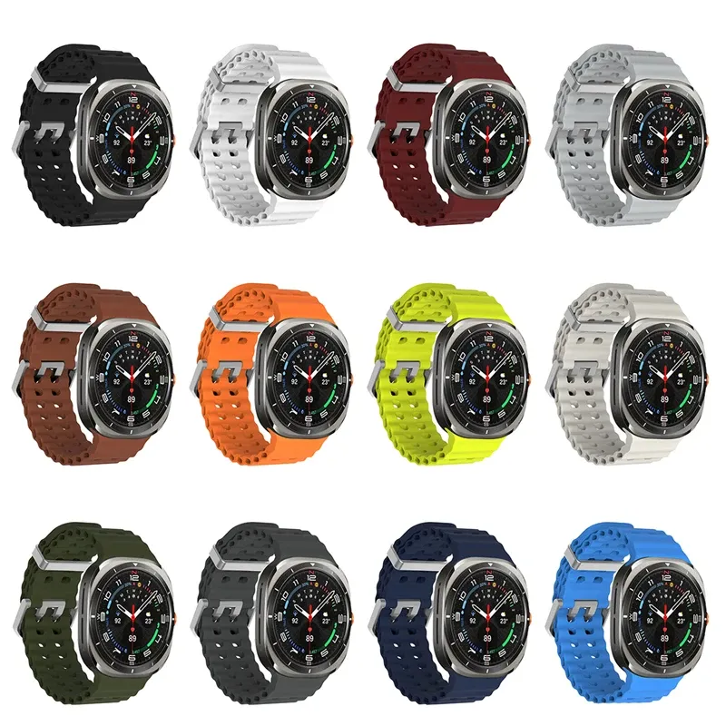 Bracelet sport silicone marin pour Samsung Galaxy Watch Ultra