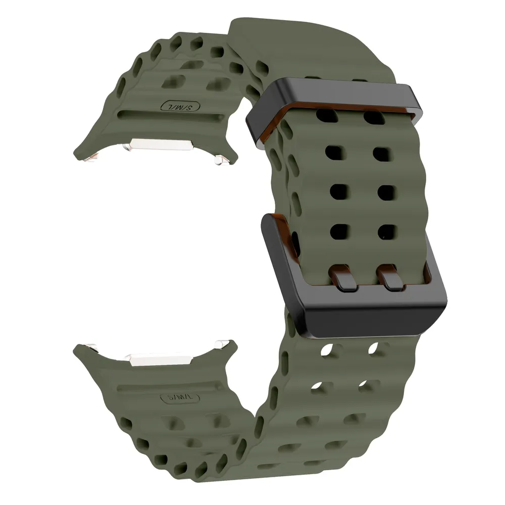 Bracelet sport silicone marin pour Samsung Galaxy Watch Ultra