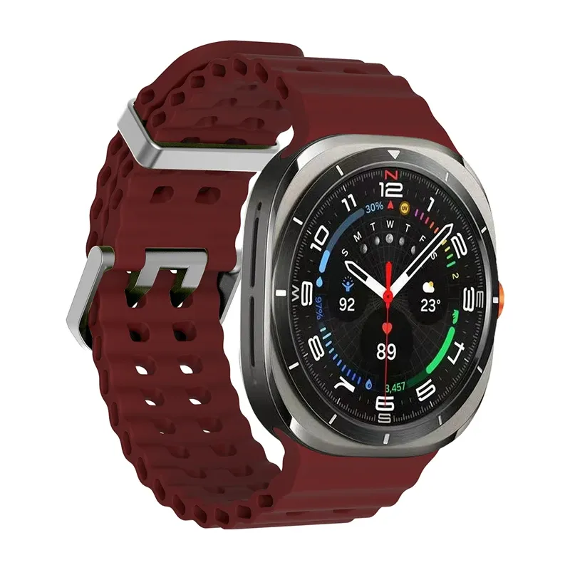 Bracelet sport silicone marin pour Samsung Galaxy Watch Ultra