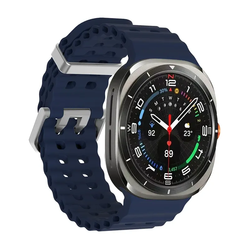 Bracelet sport silicone marin pour Samsung Galaxy Watch Ultra