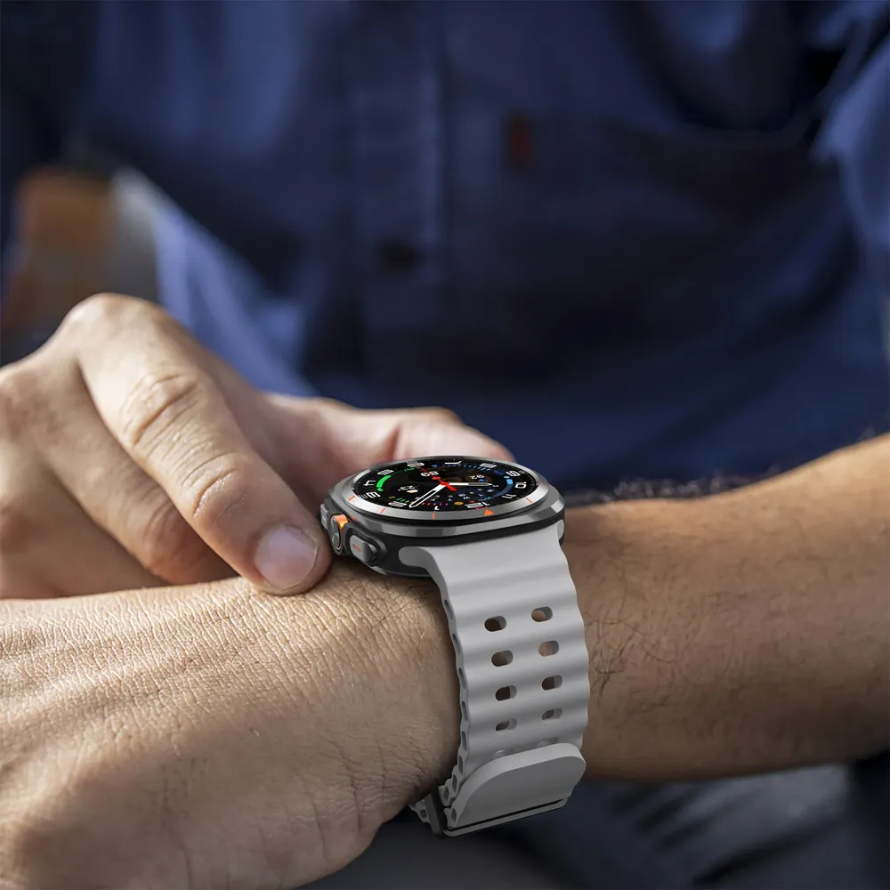Bracelet sport silicone marin pour Samsung Galaxy Watch Ultra