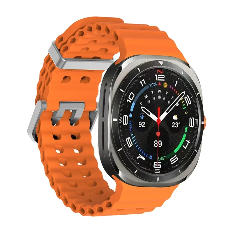 Bracelet sport silicone marin pour Samsung Galaxy Watch Ultra