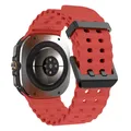Bracelet sport silicone marin pour Samsung Galaxy Watch Ultra – Couleur du bracelet Rouge
