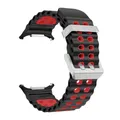 Bracelet sport silicone marin pour Samsung Galaxy Watch Ultra – Couleur du bracelet S-Black Red
