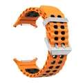 Bracelet sport silicone marin pour Samsung Galaxy Watch Ultra – Couleur du bracelet S-Orange Black