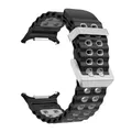 Bracelet sport silicone marin pour Samsung Galaxy Watch Ultra – Couleur du bracelet S-Black Grey