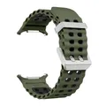 Bracelet sport silicone marin pour Samsung Galaxy Watch Ultra – Couleur du bracelet S-Green Black