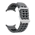 Bracelet sport silicone marin pour Samsung Galaxy Watch Ultra – Couleur du bracelet S-Grey Black