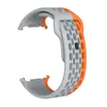 Bracelet sport silicone marin pour Samsung Galaxy Watch Ultra – Couleur du bracelet Type B-Grey Orange