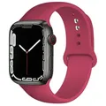 Bracelet sport silicone pour Apple Watch 38 à 49 mm – Couleur du bracelet 44 garnet