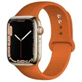 Bracelet sport silicone pour Apple Watch 38 à 49 mm – Couleur du bracelet 52 Dark Orange