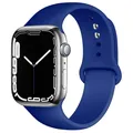Bracelet sport silicone pour Apple Watch 38 à 49 mm – Couleur du bracelet 56 Linen Blue