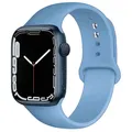 Bracelet sport silicone pour Apple Watch 38 à 49 mm – Couleur du bracelet 76 Clear fog blue