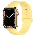 Bracelet sport silicone pour Apple Watch 38 à 49 mm – Couleur du bracelet 78 light lemon yelow
