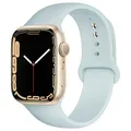 Bracelet sport silicone pour Apple Watch 38 à 49 mm – Couleur du bracelet 81 stone lotus blue
