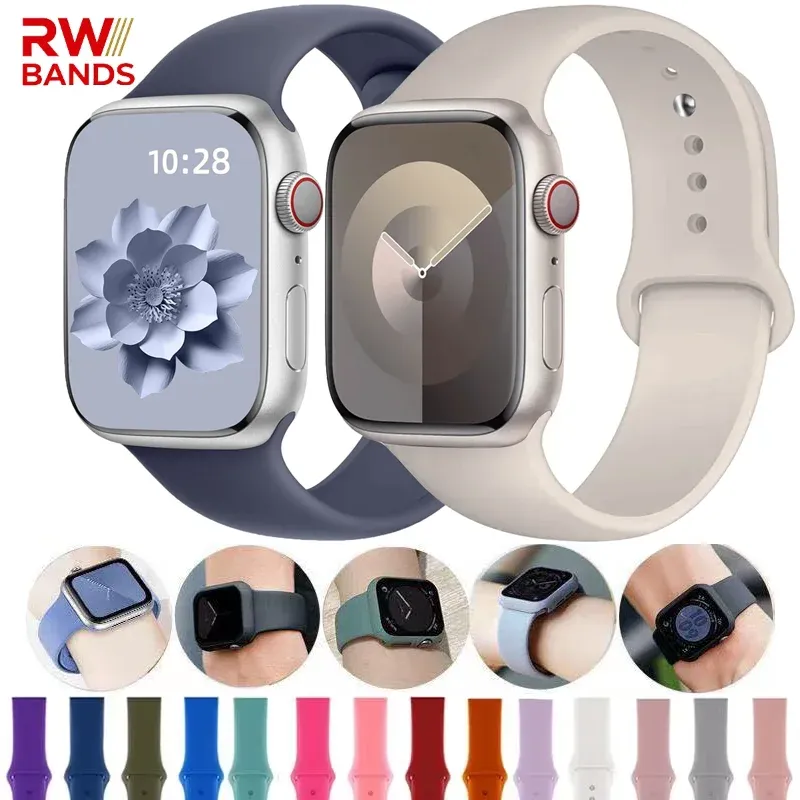 Bracelet sport silicone pour Apple Watch 38 à 49 mm