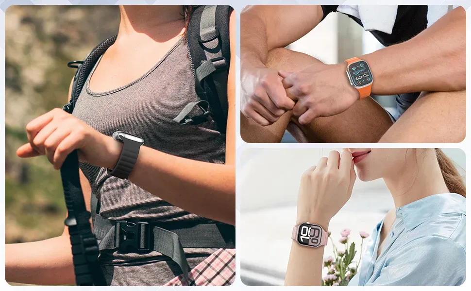 Bracelet sport silicone pour Apple Watch 38 à 49 mm