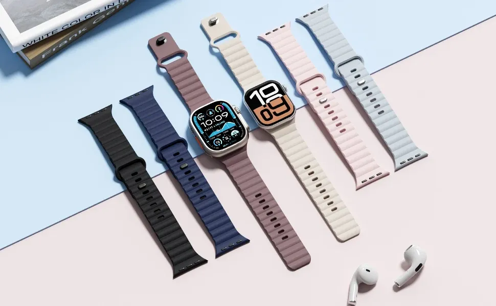 Bracelet sport silicone pour Apple Watch 38 à 49 mm