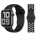 Bracelet sport silicone pour Apple Watch 38 à 49 mm Nik – Couleur du bracelet Black