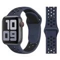 Bracelet sport silicone pour Apple Watch 38 à 49 mm Nik – Couleur du bracelet Dark Indigo