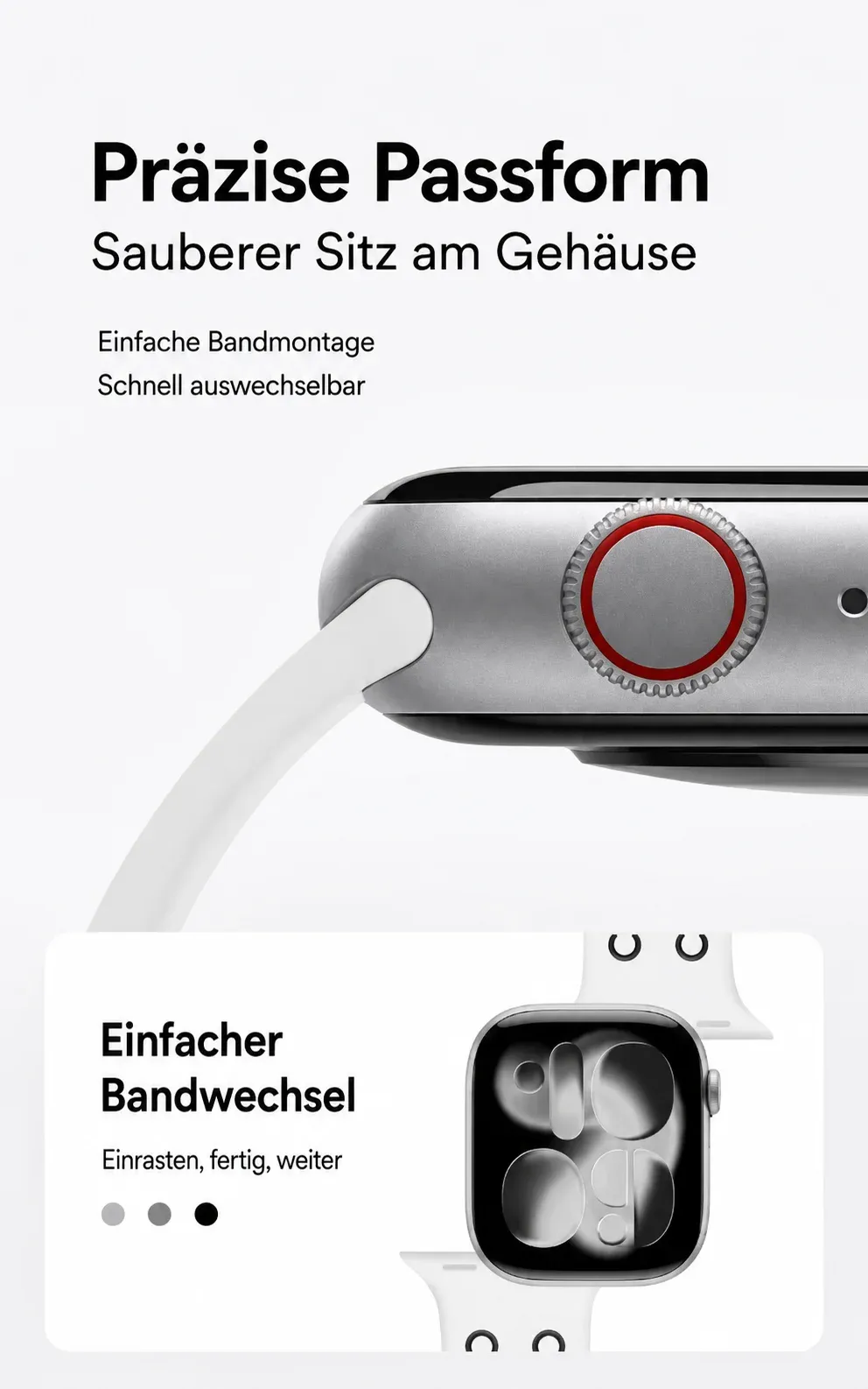 Bracelet sport silicone pour Apple Watch 38 à 49 mm Nik