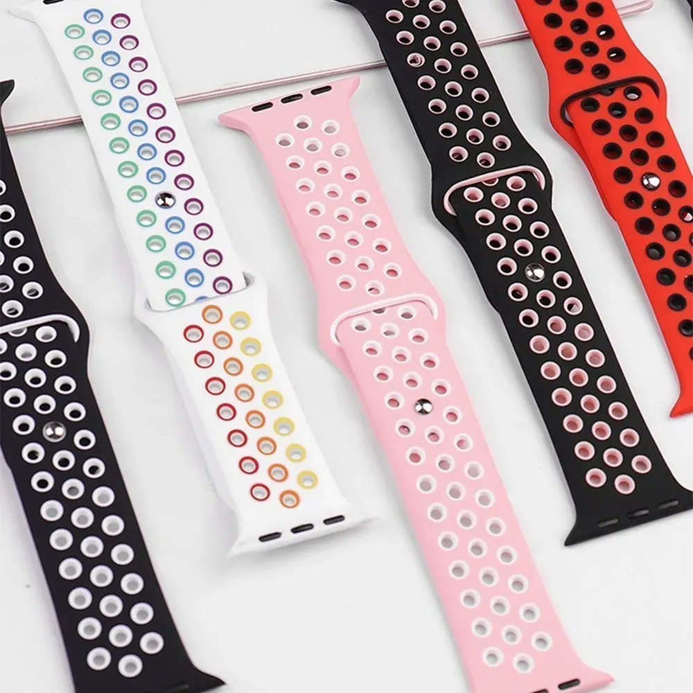 Bracelet sport silicone pour Apple Watch 38 à 49 mm Nik