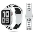 Bracelet sport silicone pour Apple Watch 38 à 49 mm Nik – Couleur du bracelet White Stone
