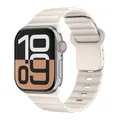 Bracelet sport silicone pour Apple Watch 38 à 49 mm – Couleur du bracelet starlight