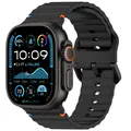 Bracelet sport silicone pour Apple Watch 40 à 49 mm – Couleur du bracelet Black