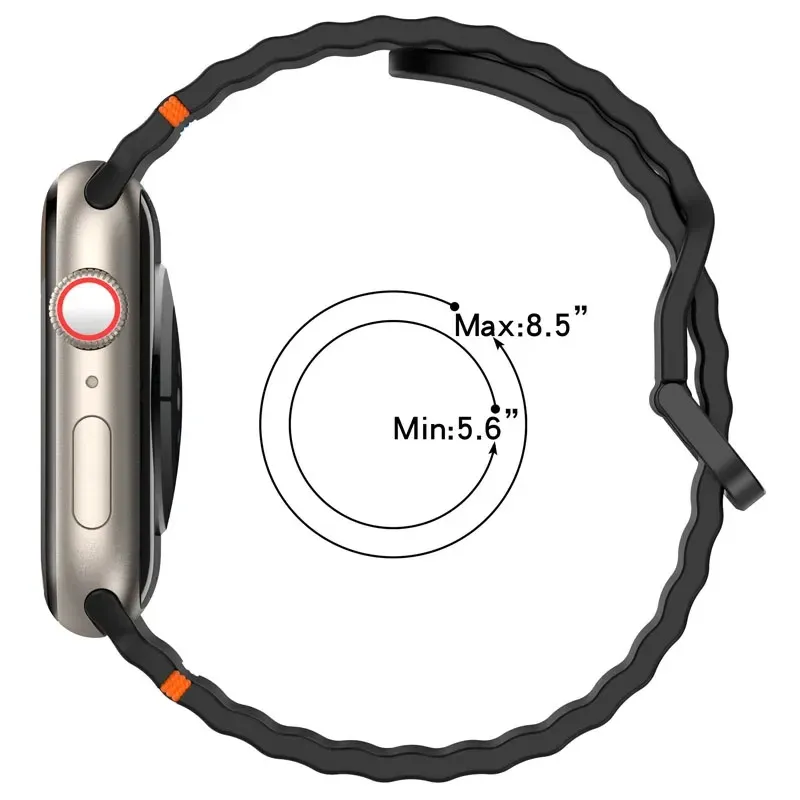 Bracelet sport silicone pour Apple Watch 40 à 49 mm