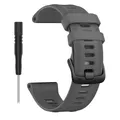 Bracelet sport silicone pour montre 22 mm – Couleur du bracelet Dark grey