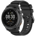 Bracelet sport silicone pour montre 24 mm – Couleur du bracelet Black