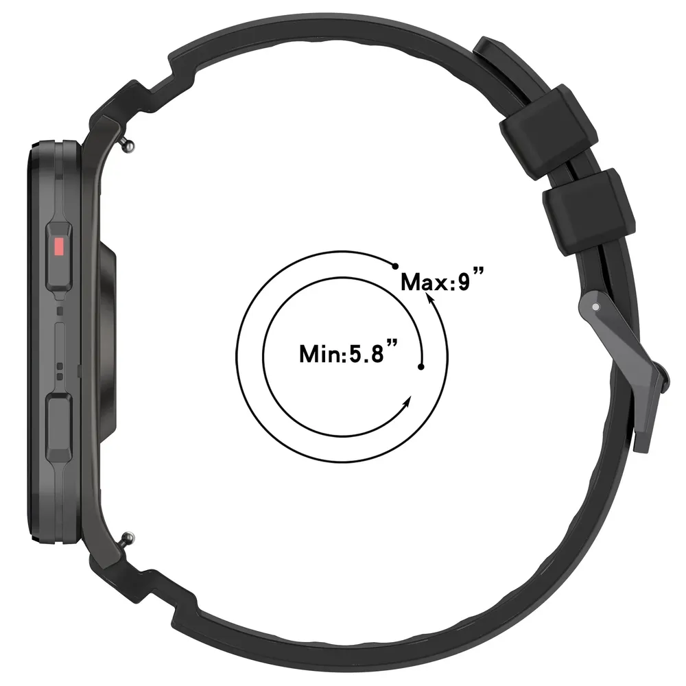 Bracelet sport silicone pour montre 24 mm