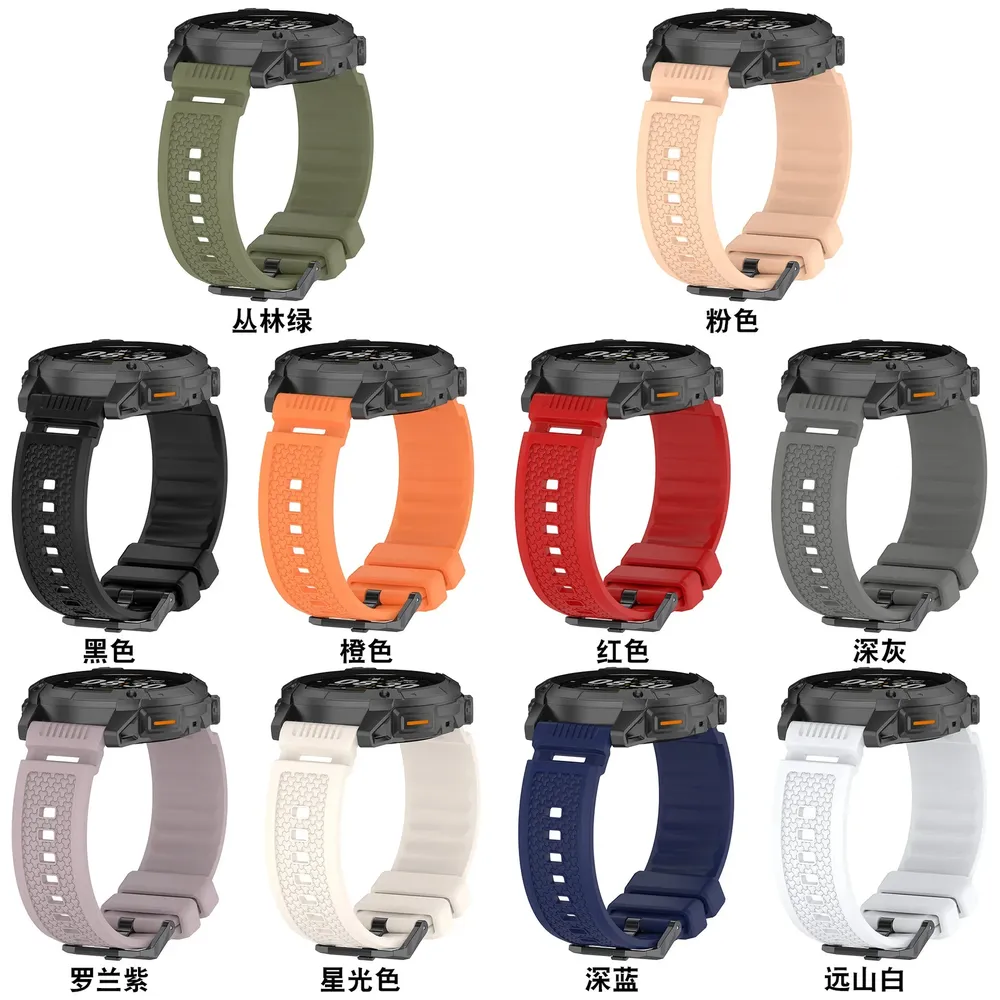 Bracelet sport silicone pour montre 24 mm
