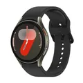 Bracelet sport silicone pour Samsung Galaxy Watch 7 6 5 – Couleur du bracelet Officiel Noir 23
