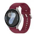 Bracelet sport silicone pour Samsung Galaxy Watch 7 6 5 – Couleur du bracelet vin rouge 11