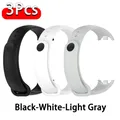 Bracelet sport silicone pour Xiaomi Mi Band 8 à 11 – Couleur du bracelet Black-White-Gray