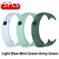 Bracelet sport silicone pour Xiaomi Mi Band 8 à 11 – Couleur du bracelet Blue-Green-Green