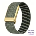 Bracelet tissu pour Whoop 5.0 MG fermoir métal – Couleur du bracelet Gray Green gold fram