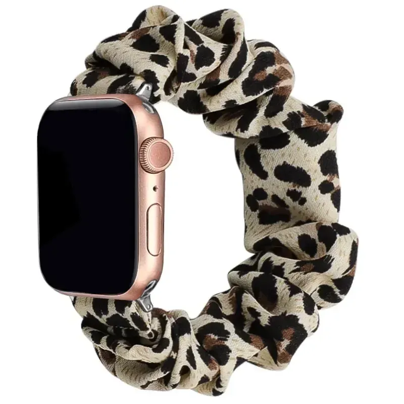 Bracelet tissu Scrunchy Apple Watch 40 à 49 mm