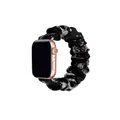 Bracelet tissu Scrunchy Apple Watch 40 à 49 mm – Couleur du bracelet Black Grey