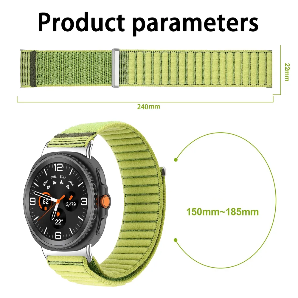 Bracelet tissu sport Samsung Galaxy Watch 8 40 à 46 mm