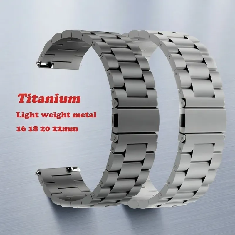 Bracelet titane 16 à 22 mm à dégagement rapide universel