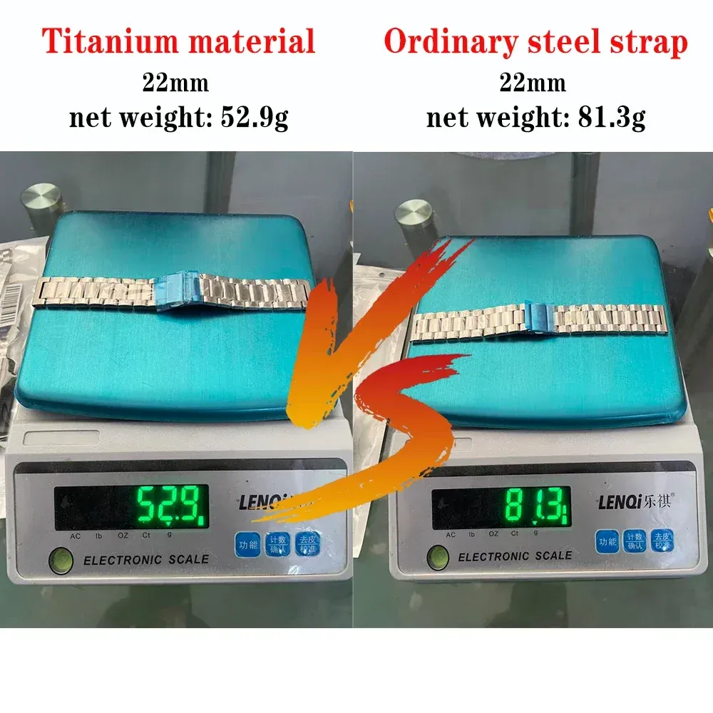 Bracelet titane 16 à 22 mm à dégagement rapide universel