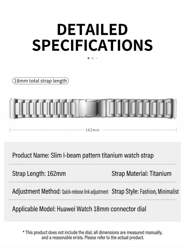 Bracelet titane 18 mm pour Xiaomi Watch S4 et S5