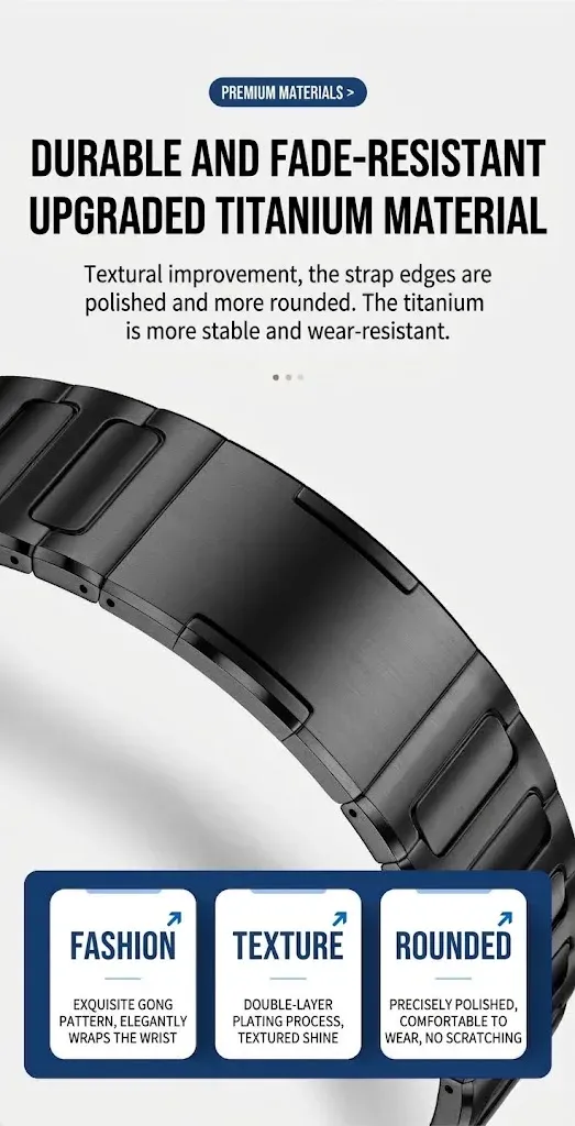Bracelet titane 18 mm pour Xiaomi Watch S4 et S5
